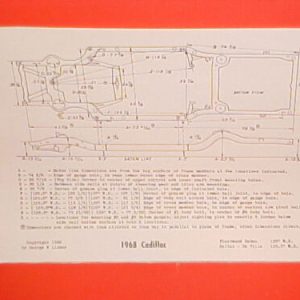 1968 CADILLAC DEVILLE CONVERTIBLE FLEETWOOD 60 SPECIAL FRAME DIMENSION CHART