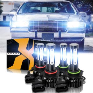 For Cadillac Fleetwood 1987-1996 4X 6000K LED Headlight High/Low Beam Bulbs Kit