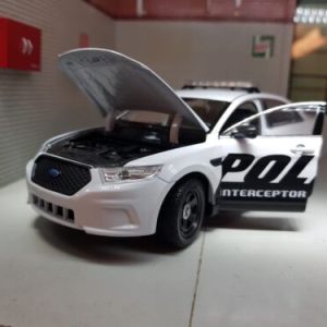 Ford Taurus Police White Interceptor Welly Diecast G LGB 1:24 Scale Model Car