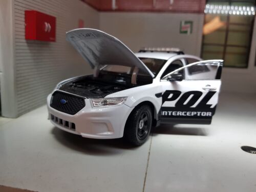 Ford Taurus Police White Interceptor Welly Diecast G LGB 1:24 Scale Model Car