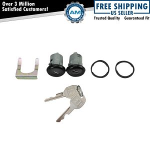 Front Door Lock Cylinder Set For Buick Cadillac Chevrolet GMC Olds Opel Pontiac